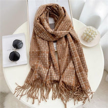 Load image into Gallery viewer, Winter  Long Plaid Headwear Scarf Warm Shawls Cashmere Female Scarfs Scarves Lady Tassel Shawl Wraps For Women
