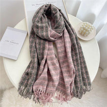 Load image into Gallery viewer, Winter  Long Plaid Headwear Scarf Warm Shawls Cashmere Female Scarfs Scarves Lady Tassel Shawl Wraps For Women
