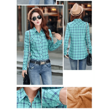 Load image into Gallery viewer, Luxury Winter Warm, Plus Velvet Thicken Plaid Shirt Style Coat Jacket For Women Clothes/Tops/Casual/Jacket/Outerwear For Female
