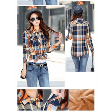 Load image into Gallery viewer, Luxury Winter Warm, Plus Velvet Thicken Plaid Shirt Style Coat Jacket For Women Clothes/Tops/Casual/Jacket/Outerwear For Female
