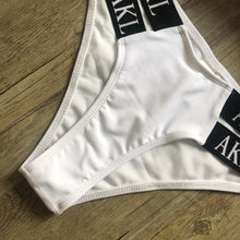 Load image into Gallery viewer, Luxury Women Bikini Set Letter Print Swimsuit Female Push Up Bandage Black Swimwear Women Bikini Set Swimming Bathing Suit Women Swimsuit Bikini Set Letter Print Swimwear Bathing Suit
