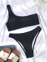 Load image into Gallery viewer, Luxury Women Black Halter Bikinis Women's Halter Bandage Bikini Bottom Push Up Swimsuits Swimsuit Women High Waist String Floral Printed 2 Piece Bathing Suits Solid Color Bikinis Sets Bathing Suit Female Beachwear
