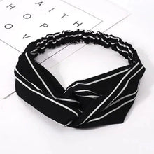 Load image into Gallery viewer, Luxury Women's Headband Vintage Cross Knot Elastic Hair Bands Soft Solid Hairband Girls Hair Accessories Floral Turban Bandanas Head Wrap
