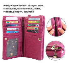 Load image into Gallery viewer, Luxury Women's Leather Clutch Wallet
