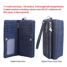 Load image into Gallery viewer, Luxury Women's Leather Clutch Wallet
