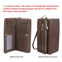 Load image into Gallery viewer, Luxury Women's Leather Clutch Wallet
