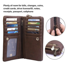 Load image into Gallery viewer, Luxury Women's Leather Clutch Wallet
