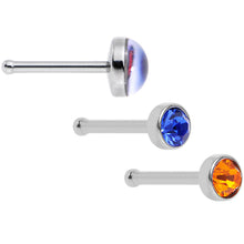 Load image into Gallery viewer, 20G Licensed NFL Chicago Bears Logo Nose Bone 3 Pack Set
