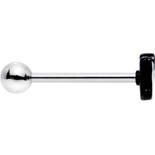Load image into Gallery viewer, Officially Licensed Hello Kitty Cat Purple Bow Barbell Tongue Ring
