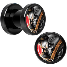 Load image into Gallery viewer, Wake the Dead Grim Reaper Halloween Black Anodized Plug Set 5mm to 16mm
