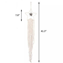 Load image into Gallery viewer, Macrame Woven Wall Hanging Boho Tapestry Moon Star Dreamcatcher Home Decor
