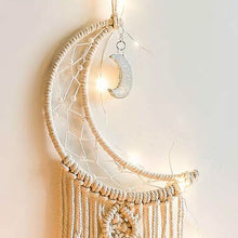 Load image into Gallery viewer, Macrame Woven Wall Hanging Boho Tapestry Moon Star Dreamcatcher Home Decor
