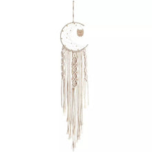 Load image into Gallery viewer, Macrame Woven Wall Hanging Boho Tapestry Moon Star Dreamcatcher Home Decor
