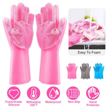 Load image into Gallery viewer, Magic Silicone Brush Dishwashing Gloves
