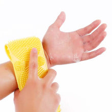 Load image into Gallery viewer, Magic Silicone Brush with Self-Adhesive Hook Bath Towel
