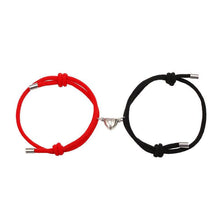 Load image into Gallery viewer, Magnet Attracts Couple Bracelet Heart Charm Jewelry Hand Woven Rope Handmade Bracelets With Mutual Attraction Magnetic Bells Friendship Rope Jewelry Bracelets
