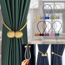 Load image into Gallery viewer, Magnetic Curtain Buckle Holder Tieback Window Accessories Curtain Decorative Curtain Tiebacks  Magnetic Curtain Tiebacks European Style Decorative Curtain Drape Tie With Strong Magnetic For Home And Office Decoration

