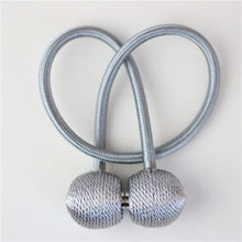Load image into Gallery viewer, Magnetic Curtain Tieback Buckle Strap Holdbacks Magnet Clip For Curtain Rod Tie Backs Hanging Belts Rope Accessories Upgraded Curtain Buckles European Style Decorative Weave Rope Curtain Holdbacks Holder For Window Decor Curtain Clips Rope Straps Magnet
