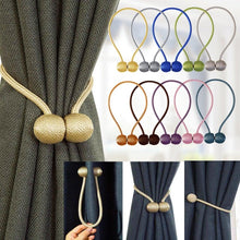 Load image into Gallery viewer, Magnetic Curtain Tieback High Quality Holder Hook Buckle Clip Curtain Tieback Polyester Decorative Home Accessories European Style Decorative Curtain Drape Tie With Strong Magnetic For Home And Office Decoration 49cm
