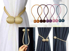 Load image into Gallery viewer, Magnetic Curtain Tieback High Quality Holder Hook Buckle Clip Curtain Tieback Polyester Decorative Home Accessories European Style Decorative Curtain Drape Tie With Strong Magnetic For Home And Office Decoration 49cm
