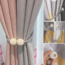 Load image into Gallery viewer, Magnetic Curtain Tieback High Quality Holder Hook Buckle Clip Pretty Modern Polyester Decorative Home Accessories Decorative Curtain Holdbacks Crystal Tie Backs For Curtains Curtain Holders For Window Draperies

