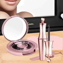 Load image into Gallery viewer, Magnetic Eyeliner with 3D Magnetic Eyelashes &amp; Tweezers Kit
