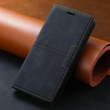 Load image into Gallery viewer, Magnetic Flip Leather Card Slot Wallet Case for iPhone 14 13 12 11 Pro Max Flip Invisible Magnetic Elegant Retro Phone Case Premium Leather PU Soft Flip Cover For iPhone
