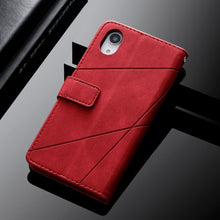 Load image into Gallery viewer, Magnetic Leather Case For iPhone 14 13 12 Mini 11 Pro Max XS XR 7 8 6 6S Plus SE 2023 Luxury Wallet Flip Card Holder Stand Cover Leather Wallet Case Magnetic Buckle Flip Folio Cover For iPhone
