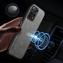 Load image into Gallery viewer, Magnetic Leather Case For Xiaomi Redmi Note 11 10 11E 9 Pro 11s 10s 12 Poco X4 GT Mi 10T 12T 11T 11 Lite 5G NE Cover Extra Thin Premium Mobile Phone Case Genuine Leather Shockproof Phone Cover
