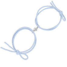Load image into Gallery viewer, Magnetic Love Heart Attraction Couple Bracelets Distance Relationship Braid Rope Bracelet Magnet Matching Couples Mutual Attraction Couples Bracelets Matching Bracelets For Couples Magnetic Peach Heart Bracelet For Girlfriend
