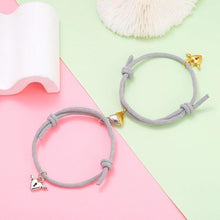 Load image into Gallery viewer, Magnetic Love Heart Attraction Couple Bracelets Distance Relationship Braid Rope Bracelet Magnet Matching Couples Mutual Attraction Couples Bracelets Matching Bracelets For Couples Magnetic Peach Heart Bracelet For Girlfriend
