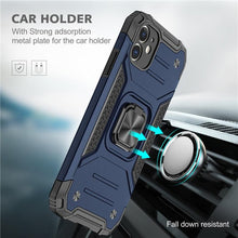 Load image into Gallery viewer, Magnetic Metal Ring Stand Holder Phone Case Cover For iPhone 11 12 13 14 Pro Max Xs XR X 8 7 6 6s Plus Rotating Ring Kickstand Fit Magnetic Car Mount Heavy Duty Dual Layer Shockproof Phone Case
