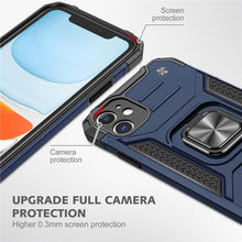 Load image into Gallery viewer, Magnetic Metal Ring Stand Holder Phone Case Cover For iPhone 11 12 13 14 Pro Max Xs XR X 8 7 6 6s Plus Rotating Ring Kickstand Fit Magnetic Car Mount Heavy Duty Dual Layer Shockproof Phone Case
