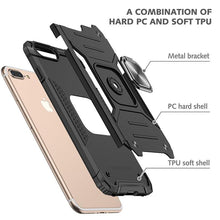 Load image into Gallery viewer, Magnetic Metal Ring Stand Holder Phone Case Cover For iPhone 11 12 13 14 Pro Max Xs XR X 8 7 6 6s Plus Rotating Ring Kickstand Fit Magnetic Car Mount Heavy Duty Dual Layer Shockproof Phone Case
