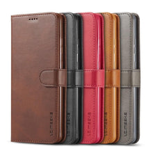 Load image into Gallery viewer, Magnetic PU Leather Wallet-Style Phone Case Fashion Flip Case with Card Slot Leather Case for Xiaomi 12T 11T Poco X4 GT X3 M3 M4 Pro NFC F4 F3 Flip Cover Mi 11 Lite 10T Redmi 9C Note 11S 10S 9S 9T 9A 8T 7
