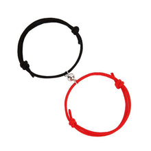 Load image into Gallery viewer, Magnetic Simple Matching Bracelets For Couples Silver Alloy Magnet Charm Adjustable Trendy Red Rope Couples Bracelets Vows Of Eternal Love Adjustable Jewelry Gifts Set
