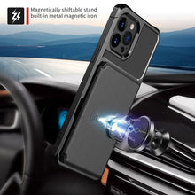 Load image into Gallery viewer, Magnetic Wallet Leather Case For iPhone 14 13 12 11 Pro Max XS Phone Cases Stand X  Anti drop Cards Soft Cover Functional Case Compatible with iPhone
