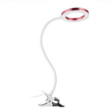 Load image into Gallery viewer, Magnifier Nail Beauty Light Tattoo Clip Light USB Table Lamp Flexible LED Desk Lamp Student Book Lights Study Lamp Reading Light Decorative Table Lamp Cute Study Lamps for Bedroom Décor
