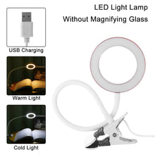 Load image into Gallery viewer, Magnifier Nail Beauty Light Tattoo Clip Light USB Table Lamp Flexible LED Desk Lamp Student Book Lights Study Lamp Reading Light Decorative Table Lamp Cute Study Lamps for Bedroom Décor
