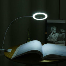 Load image into Gallery viewer, Magnifier Nail Beauty Light Tattoo Clip Light USB Table Lamp Flexible LED Desk Lamp Student Book Lights Study Lamp Reading Light Decorative Table Lamp Cute Study Lamps for Bedroom Décor

