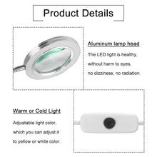 Load image into Gallery viewer, Magnifier Nail Beauty Light Tattoo Clip Light USB Table Lamp Flexible LED Desk Lamp Student Book Lights Study Lamp Reading Light Decorative Table Lamp Cute Study Lamps for Bedroom Décor
