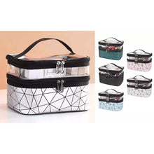 Load image into Gallery viewer, Makeup Bags Double layer Travel Cosmetic Cases
