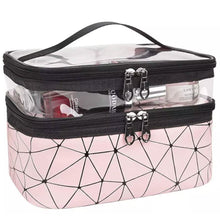 Load image into Gallery viewer, Makeup Bags Double layer Travel Cosmetic Cases
