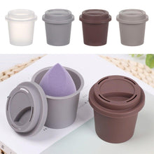 Load image into Gallery viewer, Makeup Sponge Case Capsule Shaped Box Container Makeup Drying Holder Easy Sponge Display Storage Cosmetic Puff Holder Egg Shape Box
