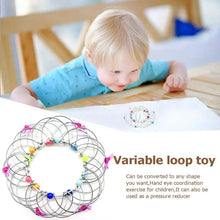 Load image into Gallery viewer, Mandala Decompression Flower Basket &amp; Steel Ring Sensory Toys
