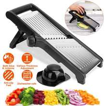 Load image into Gallery viewer, Mandoline Stainless Steel Food Slicer with 5 Adjustable Blades
