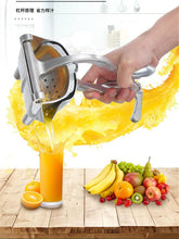 Load image into Gallery viewer, Manual Juice Squeezer Aluminum Alloy Hand Pressure Juicer Pomegranate Orange Lemon Sugar Cane Juice Kitchen Fruit Tool Fruit Juicer Manual Juicer Instant Juicer Orange Juicer Steel Handle Juicer
