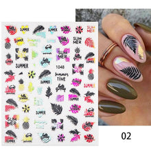 Load image into Gallery viewer, Maple Leaves 3D Nail Stickers Fall Leaf Flowers Line Sliders For Nails Self Adhesive Stickers Autumn Manicuring Decals Transfer Nail Decals Sticker For Pretty Girl Self-Adhesive Nail Decals Designer Nail Stickers for Acrylic

