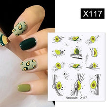 Load image into Gallery viewer, Marble Blooming 3D Nail Sticker Decals Flower Leaves Transfer Water Sliders Abstract Geometric Lines Nail Watermark Decals iridescent Decoration Nail Self-Adhesive Decals Nail Stickers Water Transfer Fresh Nail Decals for Nail Art Butterfly Palm
