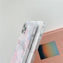 Load image into Gallery viewer, Marble Card Holder Flower Leopard Print Phone Case For iPhone 11 12 13 Pro Max Wallet Soft Silicone Cover Silicone Grey White Shiny Slim Soft Scratch Resistant Case
